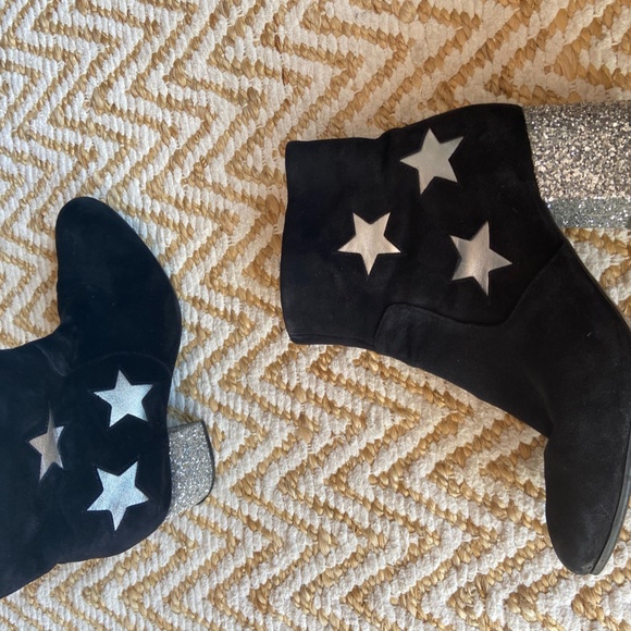 & Other Stories Glitter Star ankle boots suede 9.5 - Picture 12 of 16